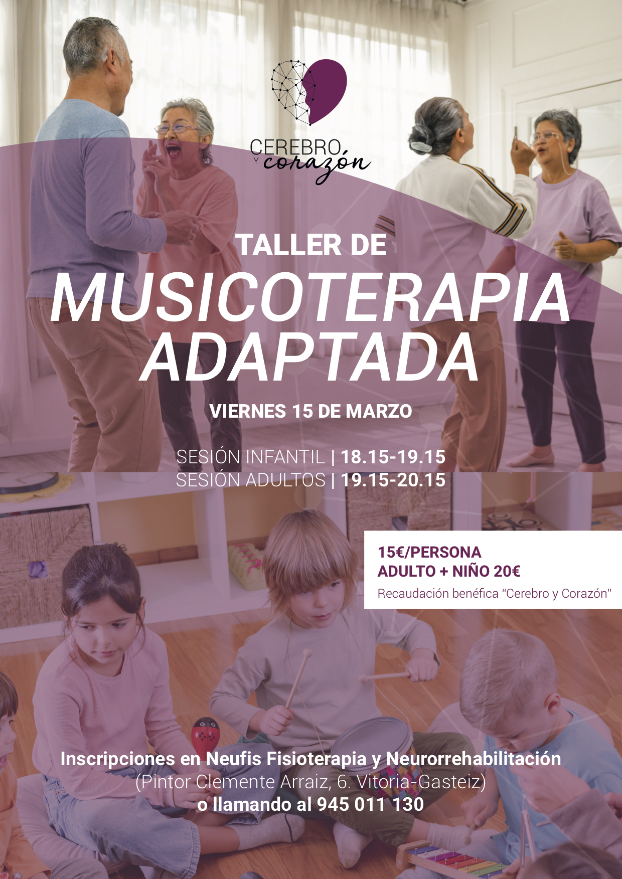 taller de musicoterapia para niños y adultos